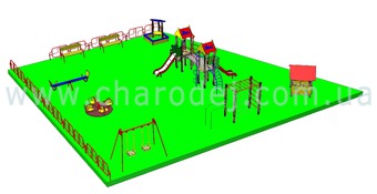 Проект детской площадки - 3 (225 м.кв.)