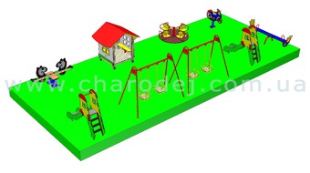 Проект детской площадки - 5 (84 м.кв.)