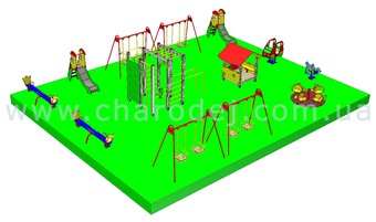 Проект детской площадки - 6 (154 м.кв.)