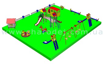 Проект детской площадки - 7 (195 м.кв.)