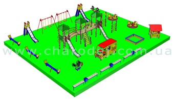 Проект детской площадки - 8 (270 м.кв.)