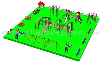 Проект детской площадки - 9 (361 м.кв.)