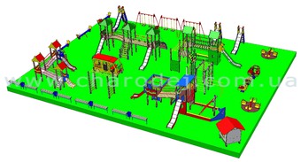 Проект детской площадки - 10 (456 м.кв.)