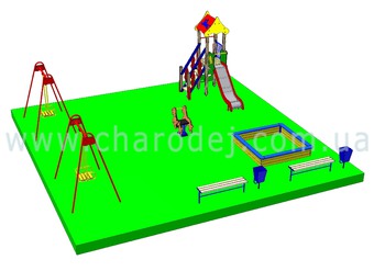 Проект детской площадки - 1 (81 м.кв.)