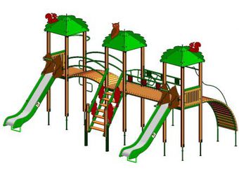 Игровой комплекс "Лесной" прямой ДП954